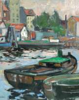 Rolf Böhlig (Hamburg 1904 - Hamburg 1979). Im Altonaer Hafen.