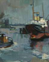 Rolf Böhlig (Hamburg 1904 - Hamburg 1979). Hafenschlepper.