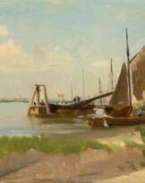 Carl Becker (Hameln 1862 - Hamburg 1926). Blick auf die Elbe bei Teufelsbrück.