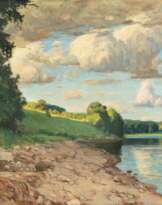 Wilhelm Feldmann (Lüneburg 1859 - Lübeck 1932). Norddeutsche Seelandschaft.