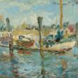 Albert Feser (Hamburg 1901 - Hamburg 1993). Hafen in Schulau. - Prix ​​des enchères