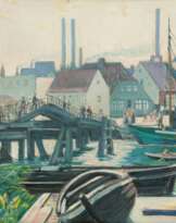 Friedrich Mißfeldt (Kiel 1874 - Kiel 1969). Am Eckernförder Hafen.