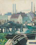 Фридрих Мисфельдт. Friedrich Mißfeldt (Kiel 1874 - Kiel 1969). Am Eckernförder Hafen.