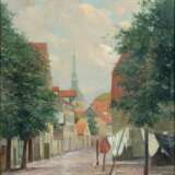 Jacob Nöbbe (Flensburg 1850 - Flensburg 1919). Straße in Flensburg. - Foto 1