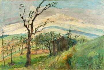 Karl Peter Röhl (Kiel 1890 - Kiel 1975). Hügelige Landschaft.