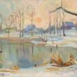 Karl Peter Röhl (Kiel 1890 - Kiel 1975). Winterlandschaft mit See. - Auktionspreise