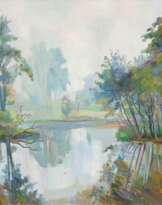 Karl Peter Röhl (Kiel 1890 - Kiel 1975). Parklandschaft.