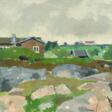 Olaf Rude (Rakvere/Estland 1886 - Frederiksberg 1957). Häuser in der Landschaft. - Auction prices