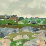 Olaf Rude (Rakvere/Estland 1886 - Frederiksberg 1957). Häuser in der Landschaft. - Foto 1