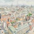 Erich Wessel (Hamburg 1906 - Hamburg 1985). Blick vom Unilever-Haus nach Südosten. - Auktionsarchiv