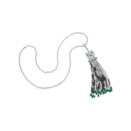 CARTIER DIAMOND, ONYX AND EMERALD `PANTH&#200;RE DE CARTIER` NECKLACE - photo 1