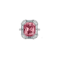 TIFFANY &amp; CO. SPINEL AND DIAMOND RING