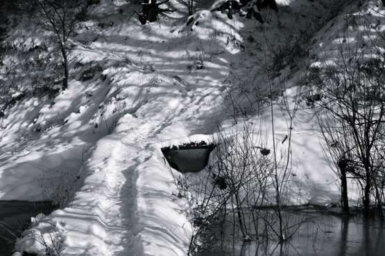 “snow smile” Photographic paper Digital photography Black & white photo Landscape painting 2014 - photo 1