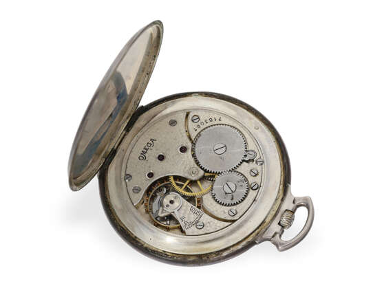 Taschenuhr: seltene Omega Taschenuhr aus der Zeit des Art déco, Silber, 1930 - фото 2