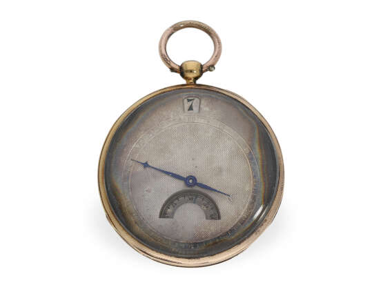 Taschenuhr: technisch interessante und seltene Lepine mit springender Stunde und retrograder Sekunde, ca. 1820 - Foto 1