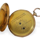 Taschenuhr: technisch interessante und seltene Lepine mit springender Stunde und retrograder Sekunde, ca. 1820 - Foto 3