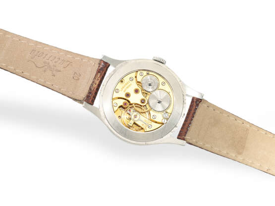 Armbanduhr: attraktive "oversize" Edelstahluhr, Longines, seltene Ref. 6119, von 1951, mit Stammbuchauszug - photo 2
