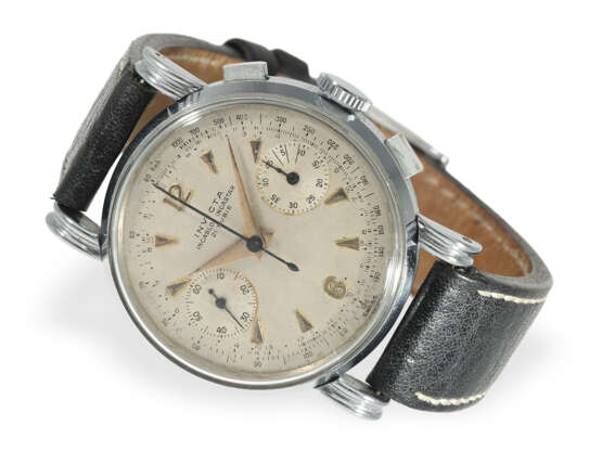 Armbanduhr: markanter "oversize" Chronograph, um 1950, Invicta "Incastar" Valjoux 22 - Foto 1