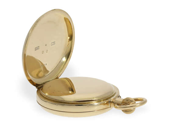 Taschenuhr: schwere Goldsavonnette mit Minutenrepetition, Le Roy London No.1371 - photo 3