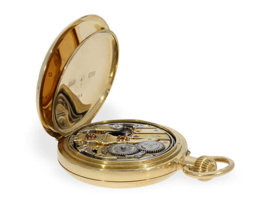 Taschenuhr: schwere Goldsavonnette mit Minutenrepetition, Le Roy London No.1371 - photo 4