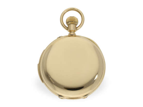 Taschenuhr: schwere Goldsavonnette mit Minutenrepetition, Le Roy London No.1371 - photo 6