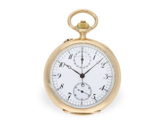 Taschenuhr: schweres Henry Moser Ankerchronometer mit Chronograph und Zähler, ca. 1910