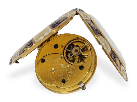 Taschenuhr: exquisite und sehr rare Gold/Emailleuhr für das osmanische Reich, Genf ca. 1820 - photo 3
