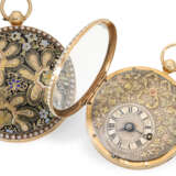 Taschenuhr: außergewöhnlich schöne Lepine mit Gold/Emaillegehäuse und Perlenbesatz, Alliez, Bachelard & Terond Geneve - photo 1
