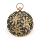 Taschenuhr: außergewöhnlich schöne Lepine mit Gold/Emaillegehäuse und Perlenbesatz, Alliez, Bachelard & Terond Geneve - Foto 3