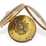 Taschenuhr: außergewöhnlich schöne Lepine mit Gold/Emaillegehäuse und Perlenbesatz, Alliez, Bachelard & Terond Geneve - Foto 4