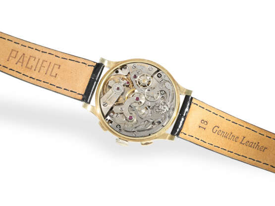 Armbanduhr: seltener und attraktiver, großer Gold-Chronograph, Eterna, ca.1950 - photo 2