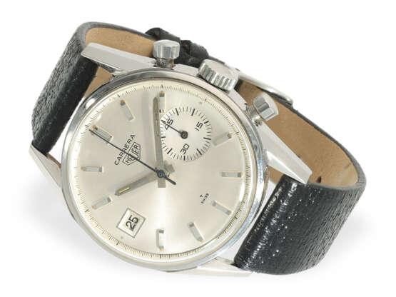 Armbanduhr: äußerst rarer Heuer Carrera Chronograph "CARRERA DATO 45 Ref-3147S", 60er-Jahre - Foto 1
