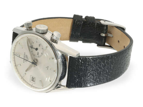 Armbanduhr: äußerst rarer Heuer Carrera Chronograph "CARRERA DATO 45 Ref-3147S", 60er-Jahre - Foto 4