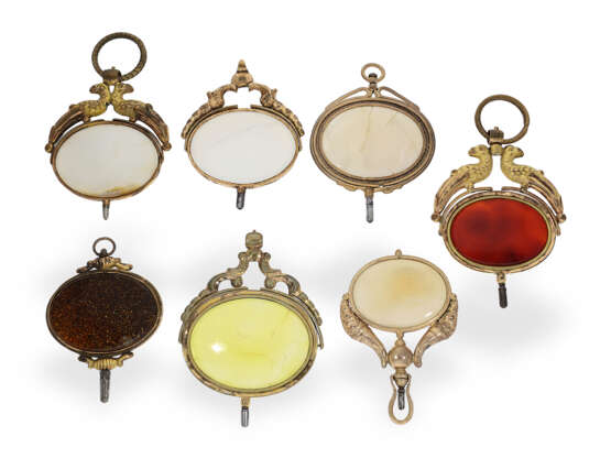 Uhrenschlüssel: außergewöhnliche Sammlung seltener französischer Prunkschlüssel, um 1820 - Foto 1