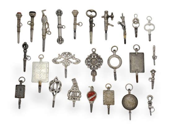 Uhrenschlüssel: Sammlung seltener Spindeluhrenschlüssel, ca. 1800-1900 - Foto 2