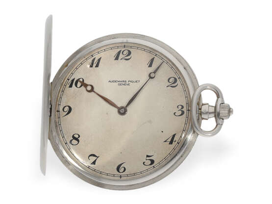 Taschenuhr: sehr seltene Platin-Savonnette "extra flat", Audemars Piguet Geneve No. 13933, ca. 1920 - photo 1