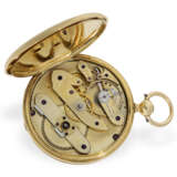 Taschenuhr: sehr frühe Patek Philippe Goldsavonnette mit Stammbuchauszug, Genf 1860 - photo 2