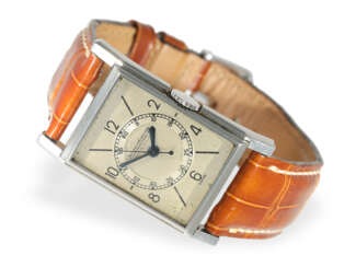 Armbanduhr: frühe Jaeger Le Coultre mit Zentralsekunde, Stahl, ca. 1930