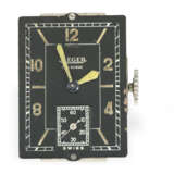 Armbanduhr: frühe Jaeger Le Coultre mit schwarzem Zifferblatt, Stahl, ca. 1935 - Foto 4