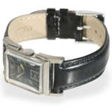 Armbanduhr: frühe Jaeger Le Coultre mit schwarzem Zifferblatt, Stahl, ca. 1935 - Foto 6