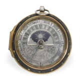 Frühe astronomische Spindeluhr mit Tag-/Nachtanzeige und retrograder Stunde, Robert Nelson ca.1690 - фото 1