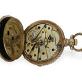 Louis XV Chatelaine-Uhr aus Gold & Bloodstone, zugeschrieben Mellerio dit Meller, Paris, um 1850 - photo 5