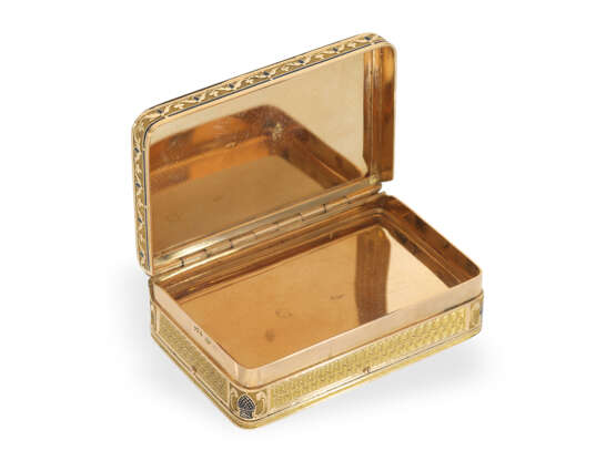 Schnupftabakdose: exquisite Gold/Emaille-Dose mit Musikspielwerk, Georges Reymond/Piguet Meylan, Geneva ca.1820 - фото 3