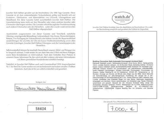 Armbanduhr: sportliches Breitling Chronometer, "Chronoliner Ref. Y24310", Full-Set - Foto 7