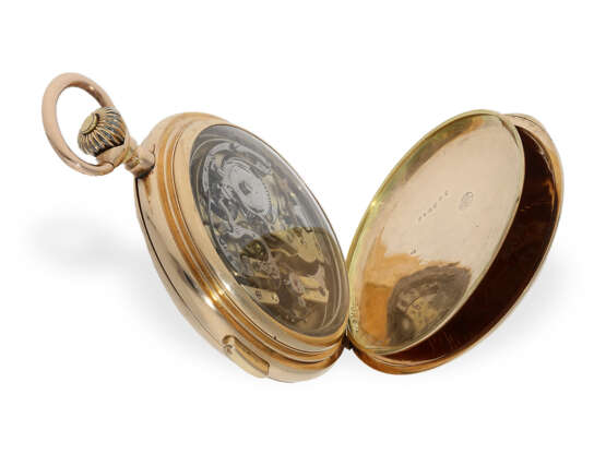 Taschenuhr: außergewöhnliche große, astronomische Goldsavonnette mit 7 Komplikationen, ca. 1890 - Foto 4