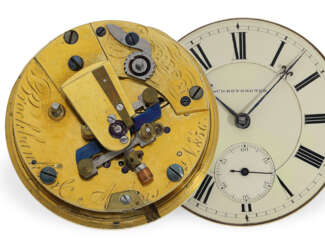 Taschenuhr: extrem seltenes Chronometerwerk mit Experimental-Unruh, Brockbanks & Atkins No.856, ca.1818