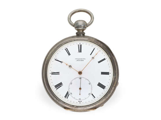 Taschenuhr: schweres, hochfeines Taschenchronometer mit Kette/Schnecke, ca. 1860 - photo 1