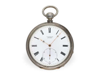 Taschenuhr: schweres, hochfeines Taschenchronometer mit Kette/Schnecke, ca. 1860