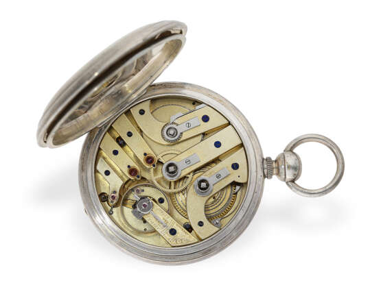 Taschenuhr: schweres, hochfeines Taschenchronometer mit Kette/Schnecke, ca. 1860 - photo 2