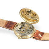 Armbanduhr: hoch attraktiver, früher, goldener "oversize" Doxa Kronendrücker-Chronograph mit Emaillezifferblatt, ca. 1925 - Foto 3